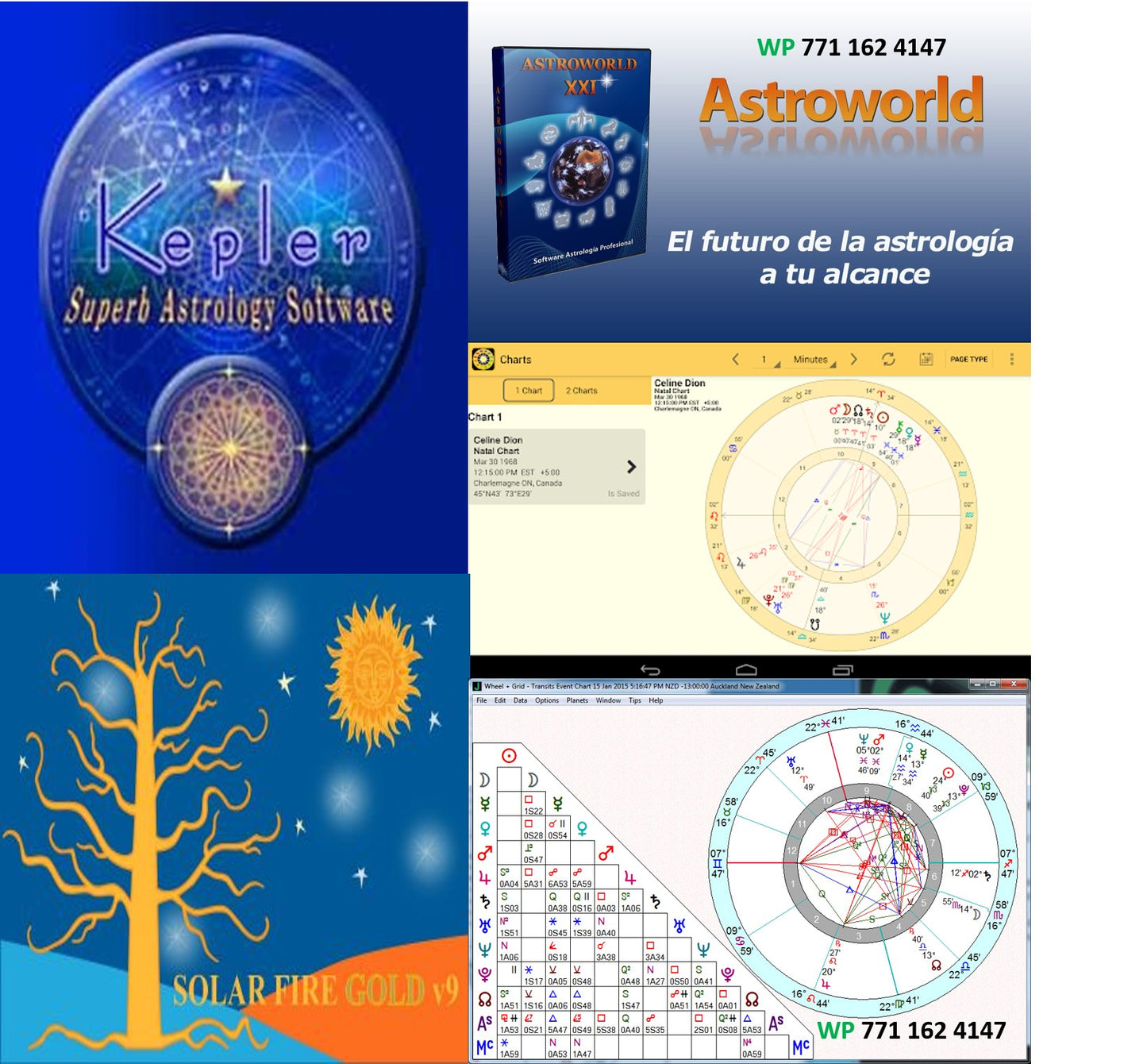 Software Astrología para Windows y macOS: ☑️SOLAR FIRE. ☑️ASTROWORLD. ☑️KEPLER. ☑️JANUS ASTROLOGY. ☑️ASTROGOLD.